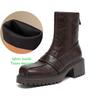 Krazing Pot Microfiber Winter Round Toe Modern Platform Size 33 Boots Size 43 Thick Bottom Zipper Women Ankle Boots