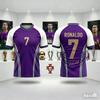 Nouveau Ronaldo 7 Portugal Maillot de Football femme Respirant Maillot de Football Rouge Blanc Vêtement de Sport Édition Fan Uniforme d'Entraînement