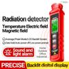 3 in 1 Digital Display Electromagnetic Radiation Detector Measure Electric Magnetic Temperature with Sound Light Alarms