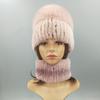 Women's Plush Winter Rex Rabbit Fur Thickened Fox Fur Adjustable Earflap Hat