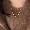 Herbst/Winter Tigerauge Anhänger Halskette: Damen Retro Lange Pulloverkette, Hochwertiges Nischenaccessoire