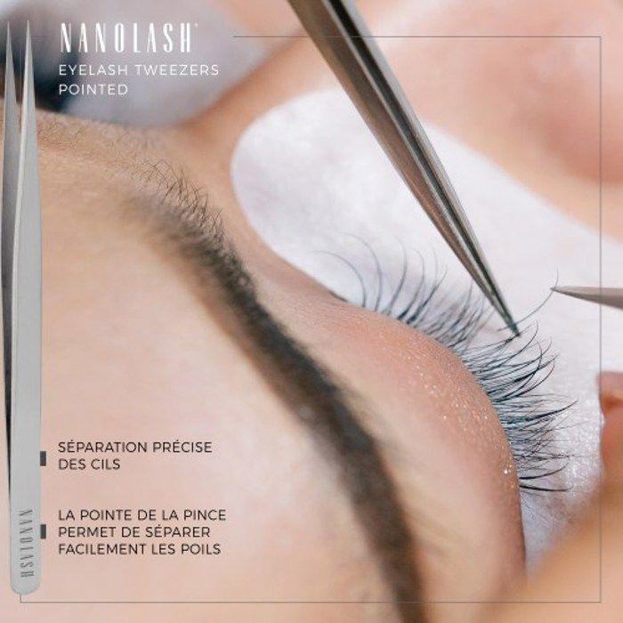 Pincettes de séparation de cils Nanolash - pince professionnelles pour extensions de cils, pincettes pour faux cils