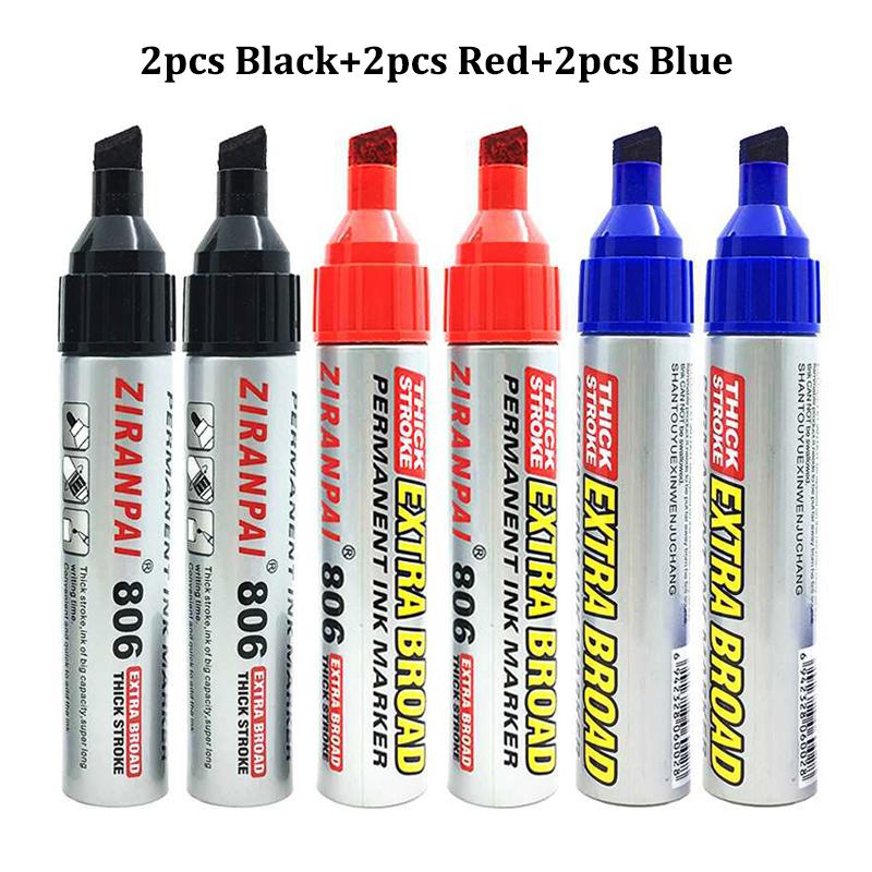 3-Farben Marker mit großer Kapazität 10mm Spitze Ölbasis Große Spitze Nachfüllbar Wasserdicht Nicht Radierbar