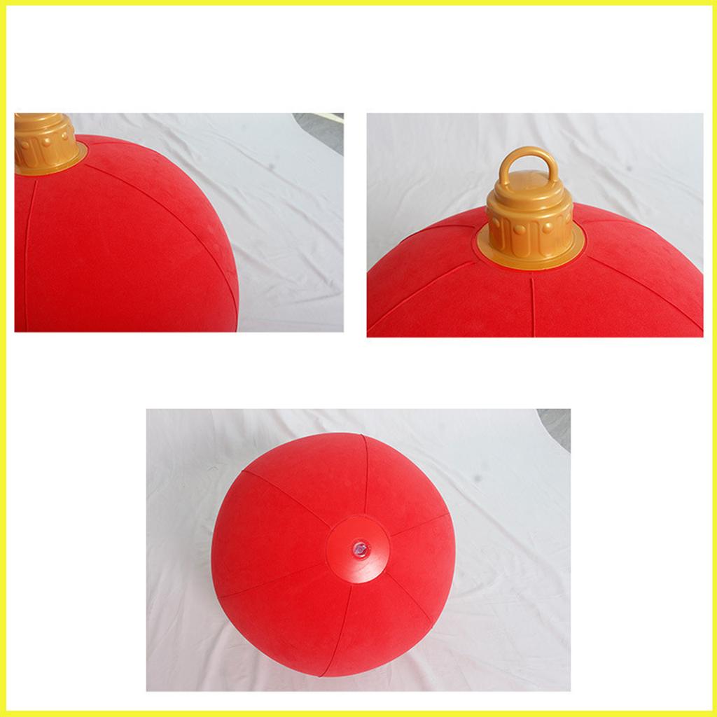 Giant Christmas Ball Multi-Purpose Large Xmas Decotative Ball Wear Resist Flocking Decoration Ball for Front Doors Decorated