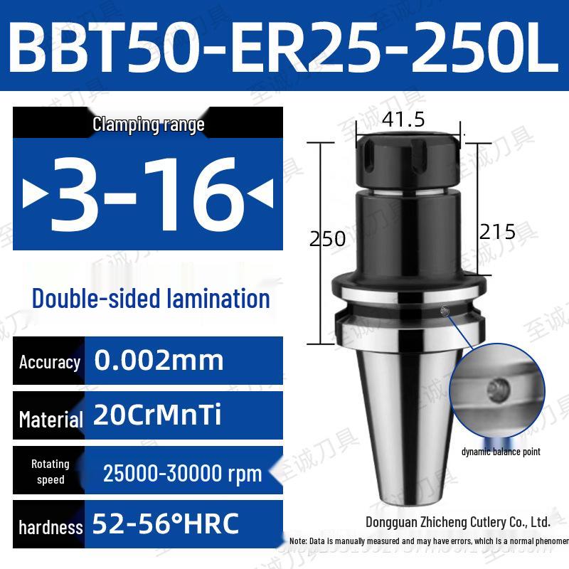 CNC-Hochgeschwindigkeits-Doppelseitiger BBT30/40/50-ER20/25/32 Werkzeughalter mit Dynamischer Auswuchtung