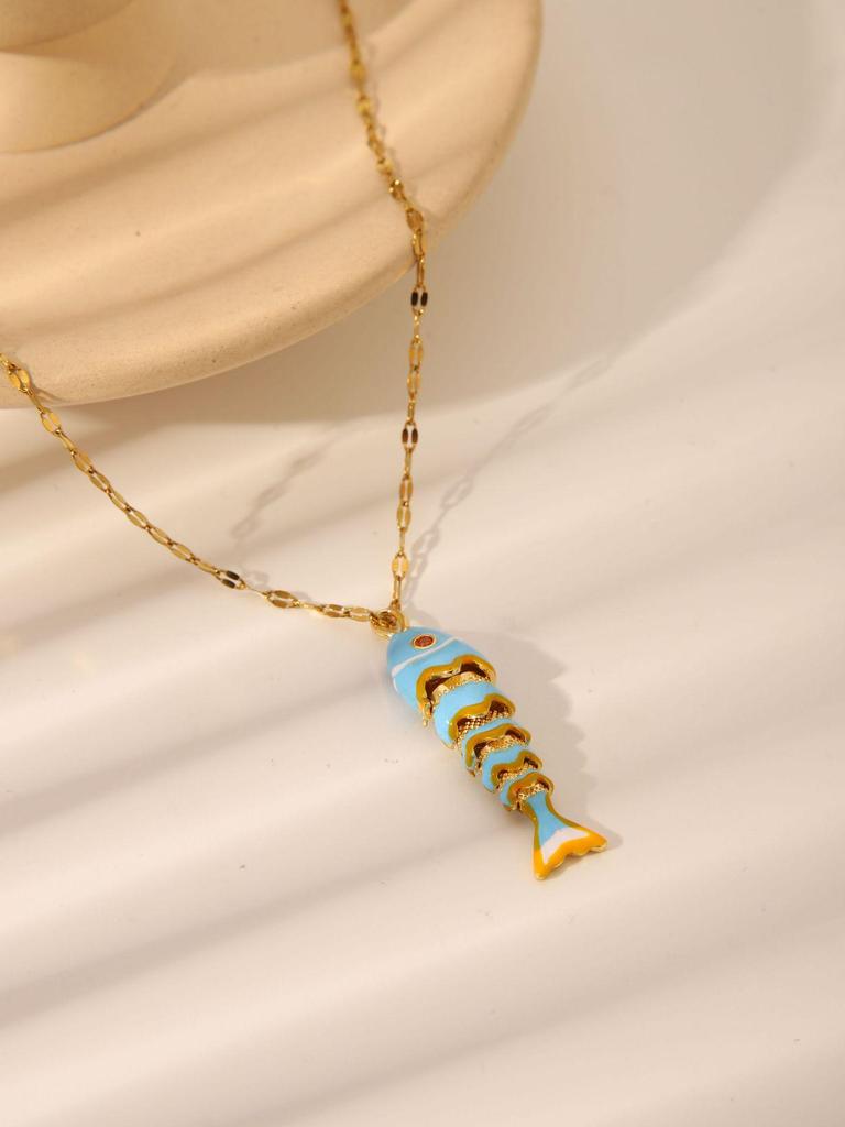 Boho rybí náhrdelník: Prázdninový styl, Lehký luxus klíční kosti, Doprava zdarma