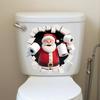 1Pc Wall-Breaking Santa Creative Toilet Sticker Christmas Decoration Suitable For Bathroom And Bedroom Self-Adhesive Decoration