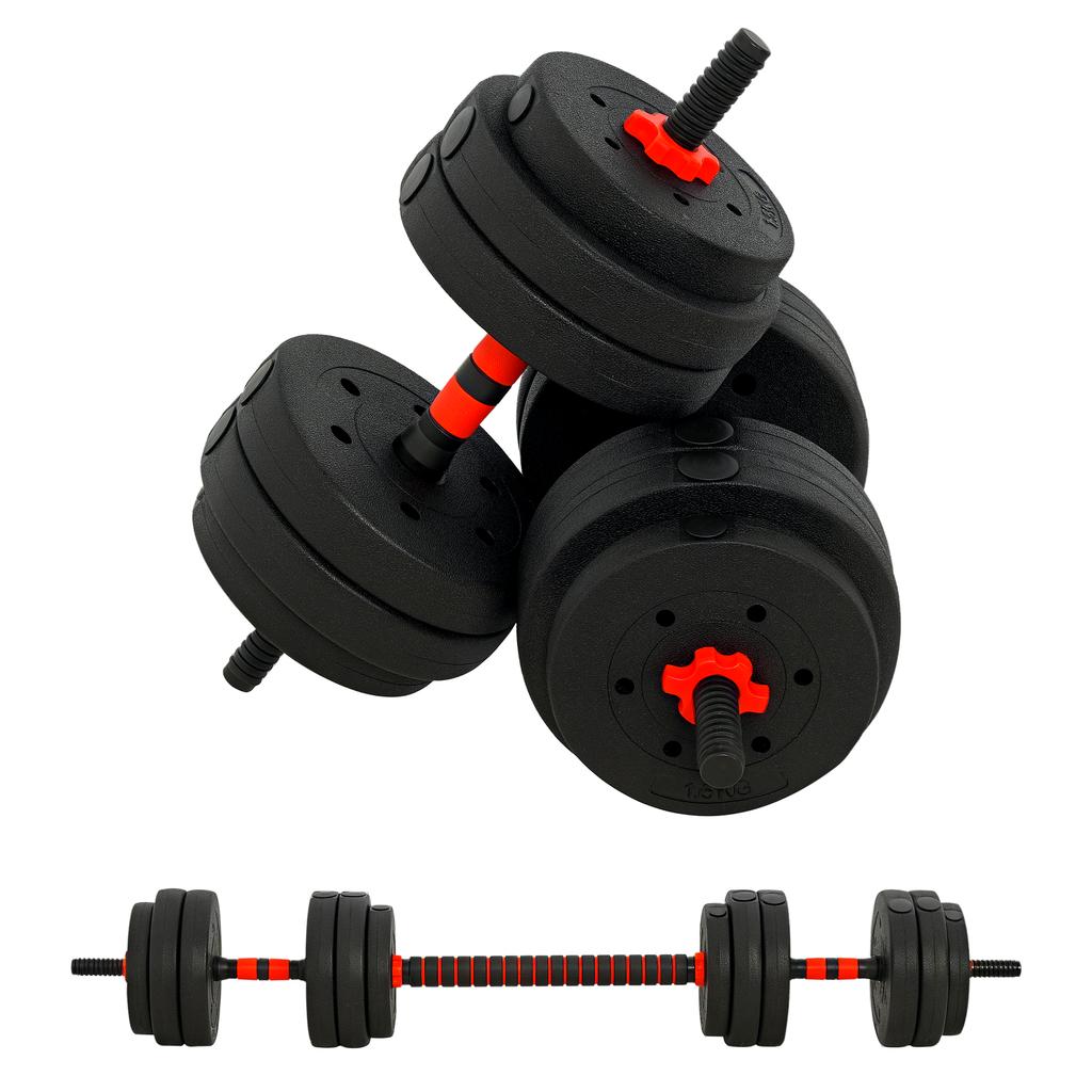 25kg 2 IN 1 Adjustable Dumbbells Weight Set, Dumbbell Hand Weight Barbell for Body Fitness, Lifting Training for Home, Office, Gym, Black
