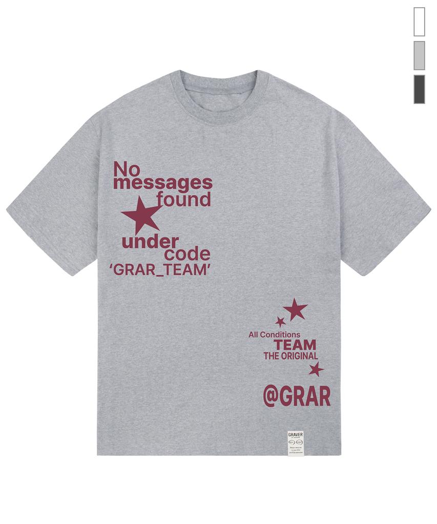 GRAVER [Unisex]No Message Short Sleeve T-Shirt_3Color