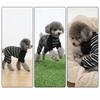 Light Weight Pet Jumpsuit Striped Print Cat Home Wear Pet Loungewear  Small Breed Use