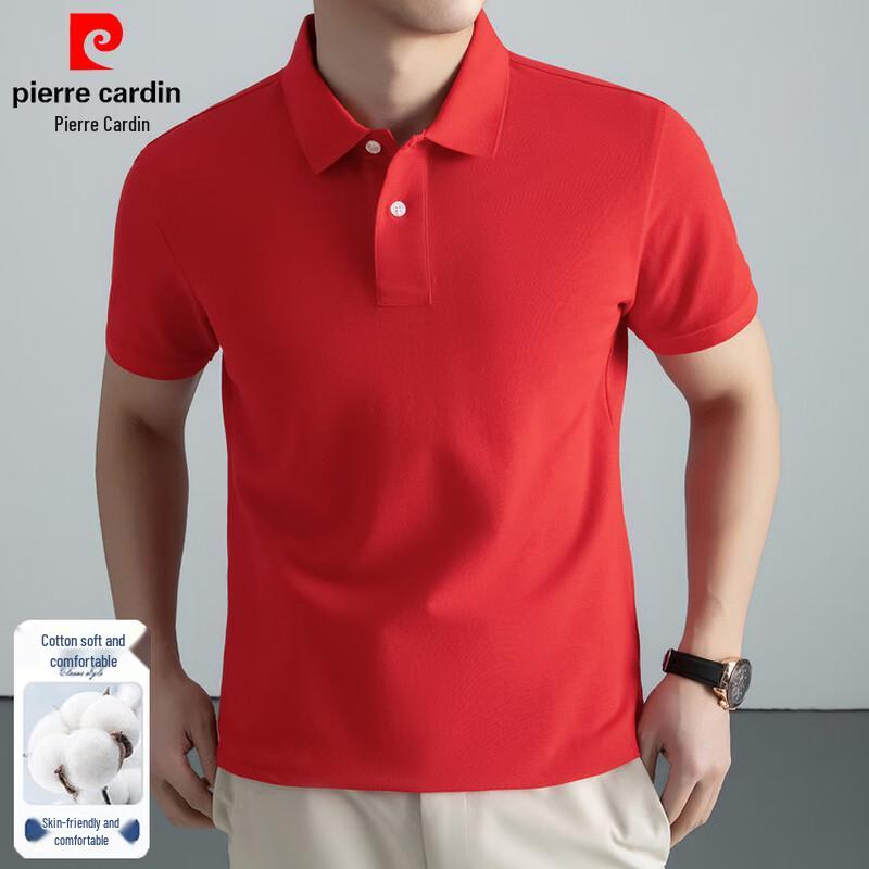 Pierre Cardin Men's Cotton Business Casual Short Sleeve Polo Shirt