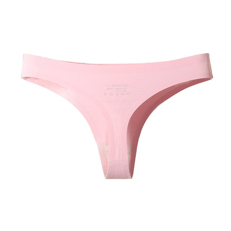 Women's Seamless Underwear Women's Thong One-piece Sexy Women's Fat Mm Summer Sports Fitness Large-size Ice Silk T-pants