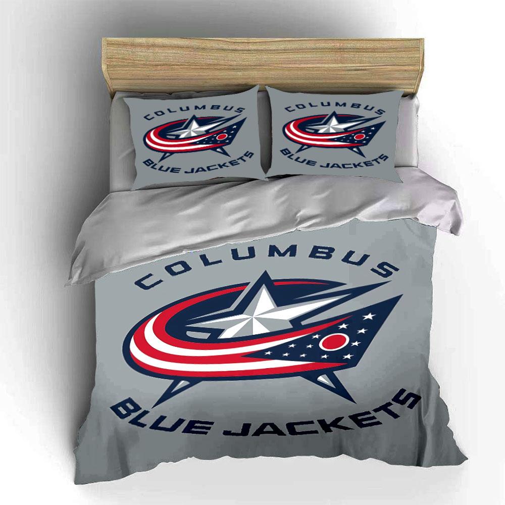 Columbus Blue Jackets Bedding Set Bedding Duvet Cover Set Duvet Cover Pillowcases (1 * Duvet Cover 2 * Pillowcases, without duvet insert)