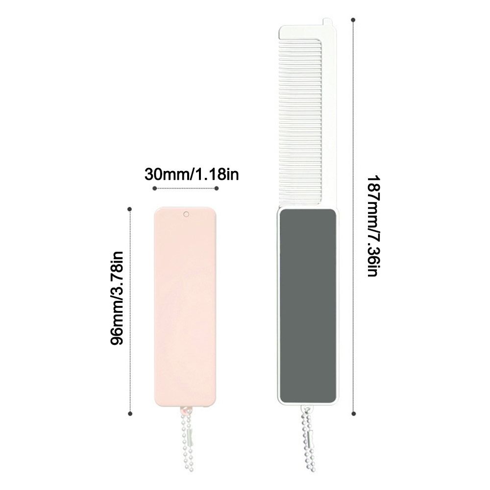 Antistatischer Schminkspiegel 2 in 1 Haarkämme Neuer faltbarer Kamm für die Reise