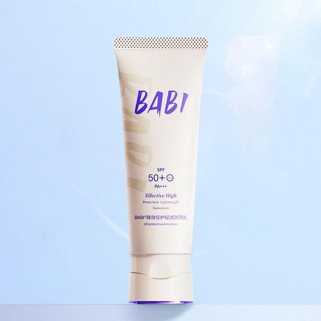 

BABI - Эффективный легкий солнцезащитный крем с высокой степенью защиты SPF50+ PA+++ - 2 размера 30g