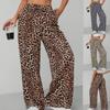 Leopard Print High Waist Wide Leg Pants In Multi Colors