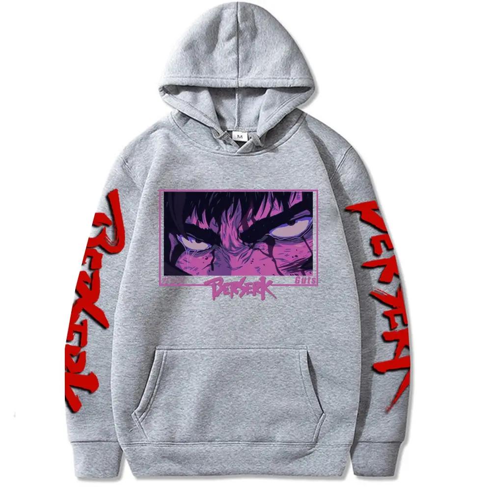 Herren Mode Berserk Hoodies Harajuku Guts Augen Grafik Hoodie Berserk Shop Sweatshirts Damen Pullover Corridos Tumbados Hoodies