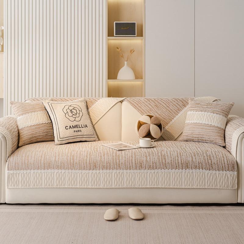 Sofakissen Vier Jahreszeiten Universal Neu Fixiert Rutschfest Fortgeschrittener Sinn Anti-Katzenkratzer Chenille Sofasitzkissen