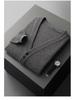 Men's V-Neck Pure Wool Cardigan, Plus Size, Middle-Aged & Elderly, Loose Fit, Solid Color, Casual Knit Outerwear for Autumn & Winter.