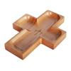 Wooden Prayer Bowl 4-Compartment Serving Tray for Bread Cakes Fruit And Desserts Reusable Dinnerware for Family Gatherings Party Supplies