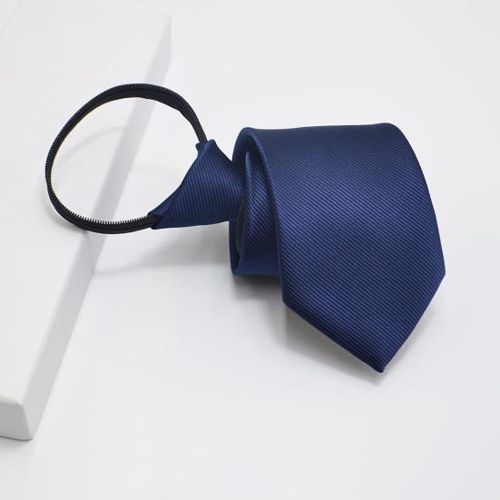 Men Business Tie Multiple Pattern Designs Rich Colors No Knot Casual Neck Tie Banquet Wedding Party Necktie