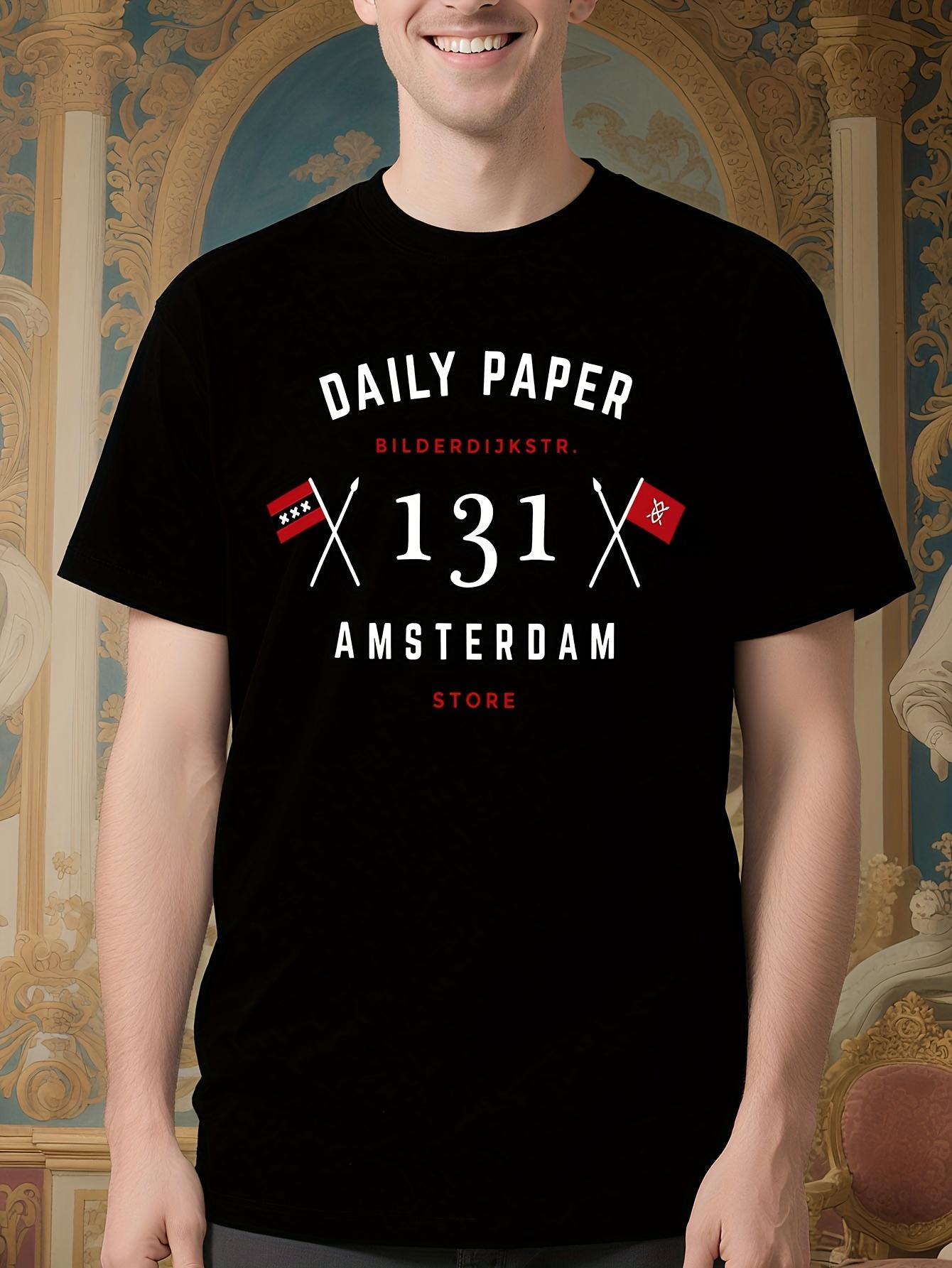 Daily Paper Amsterdam Graphic Tshirt - Black with Red and... XXXXL