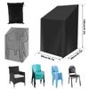 Capa de Pó para Cadeira Empilhada com Bolsa de Armazenamento Capas de Cadeira Impermeáveis Protetor de Mobiliário de Pátio de Jardim ao Ar Livre Capa Protetora Cadeira Sofá
