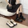 Letnie Buty Damskie Letnie Nowe Vintage Brytyjski Styl Mary Jane Gruba Podeszwa Zwiększające Wzrost Moda Outdoorowe Buty ze Skóry PU