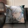 Jinhsi Wuthering Waves Cute Cushion Cover Natural Linen Organic Fabric Double-Sided Printing Sofa Home Decor Gift Pillow Case