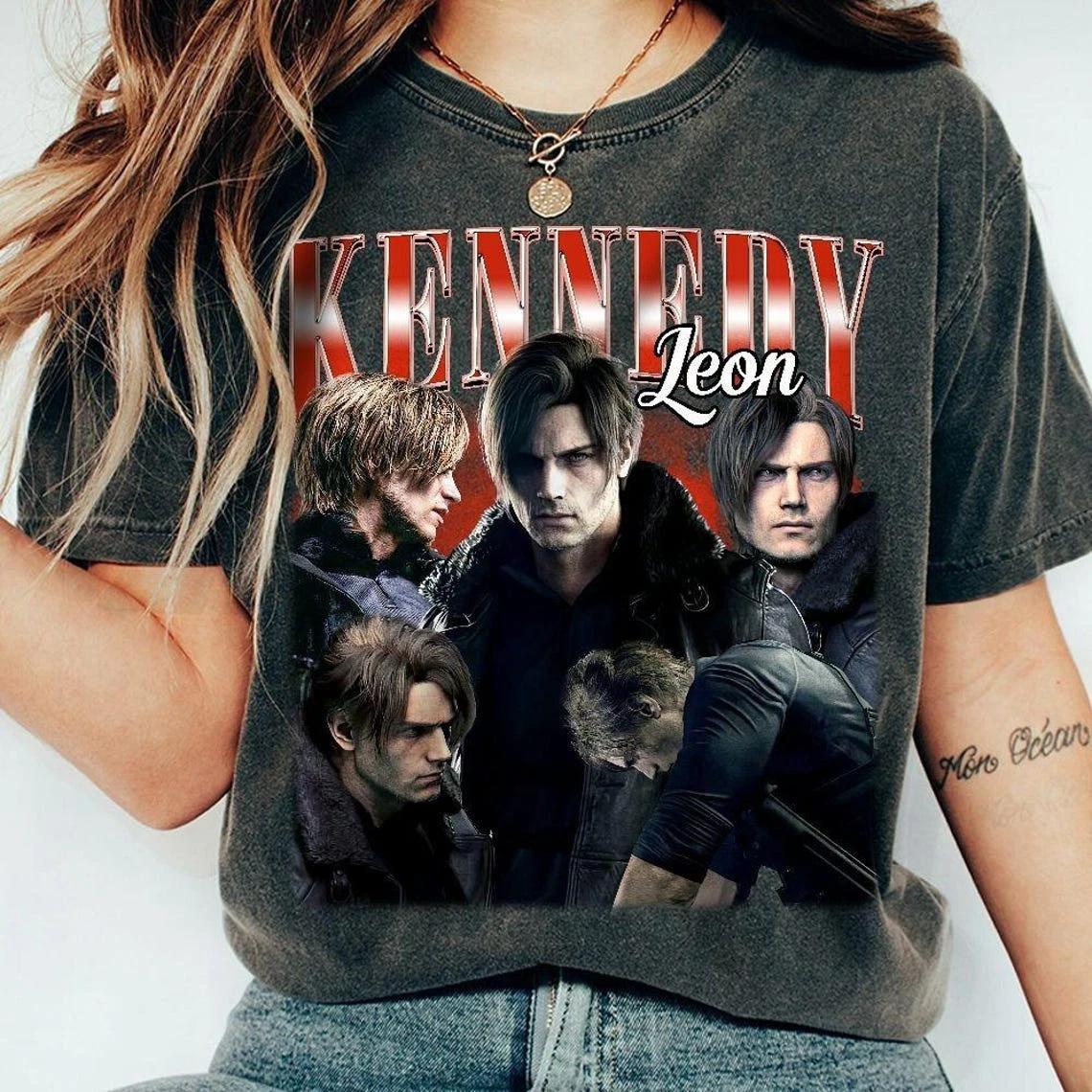 Leon S. Kennedy Requiem Vintage Shirt – RE9 Retro Horror Game Tee XL