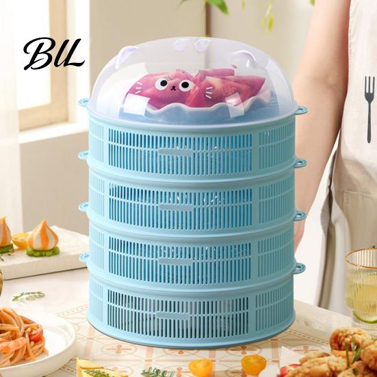 Meat Rack Stackable Mesh Food Cover with Lid Multi-Function Dome Vegetable for Vegetables Dumplings Seafood Space-Saving Kitchen Accessory Reusable