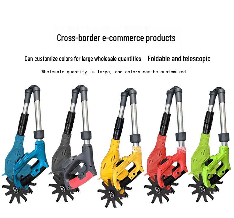 Compact Wheeled Electric Soil Loosener & Lithium Battery Tiller/Weeder