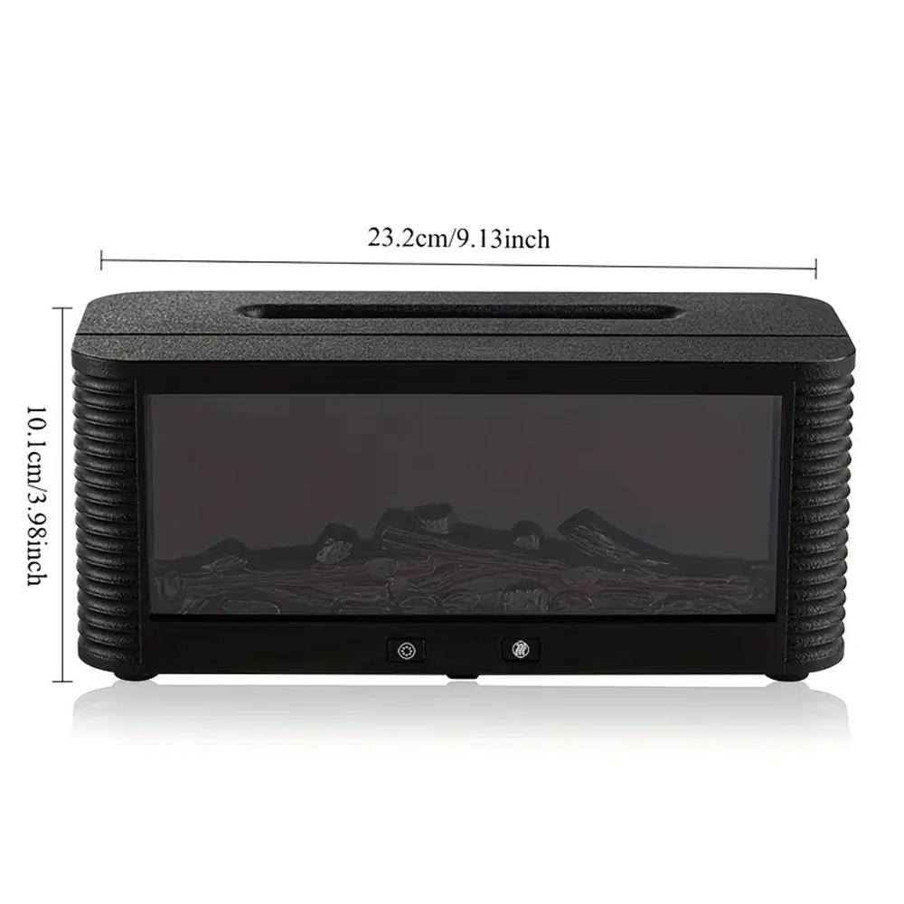 300ml Fireplace Diffuser  Essential Oil Aroma Humidifier with 7 Color Changing LED Lights, Large Flame Effect, Remote Control, T