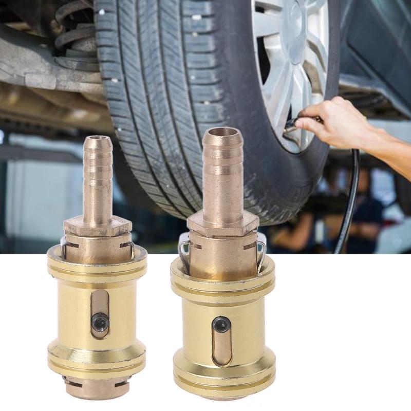 6.5/8mm Air Chuck Adapter Tire Inflator Tire Chuck Compressor Pump Accessories Gold Tone for Vehicle