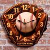 Baseball Glove Wall Clock Decorative Clock with Silent Pointers Living Room Wall