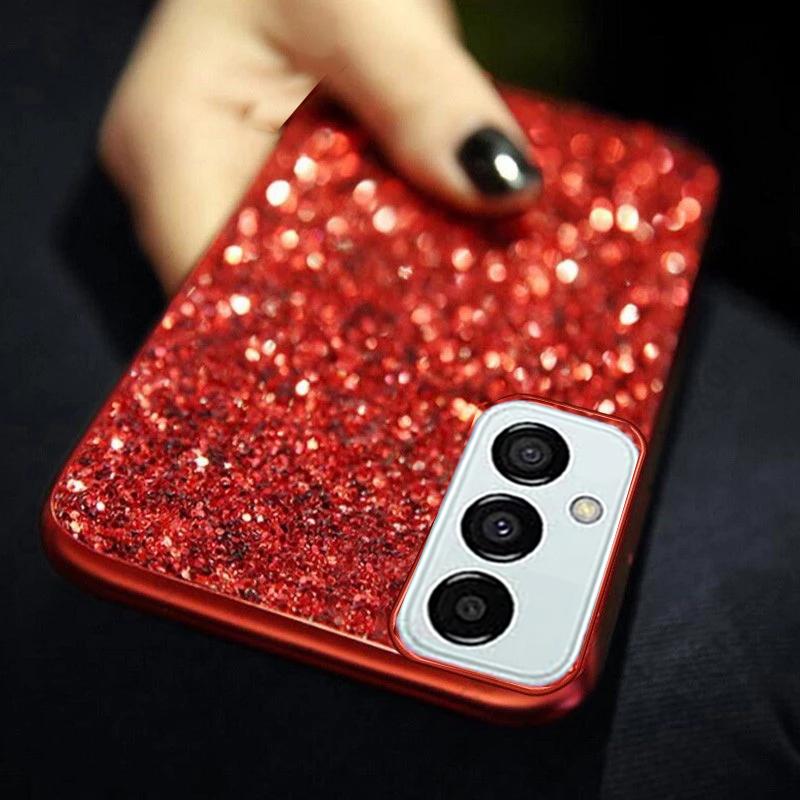 Glitter Plating Soft Silicone Case For Samsung Galaxy S24 S23 FE S22 S21 S20 Ultra Plus A55 A54 A34 A35 A25 A24 A04S A14 A13 A23 A12 A51 A71 4G Cover