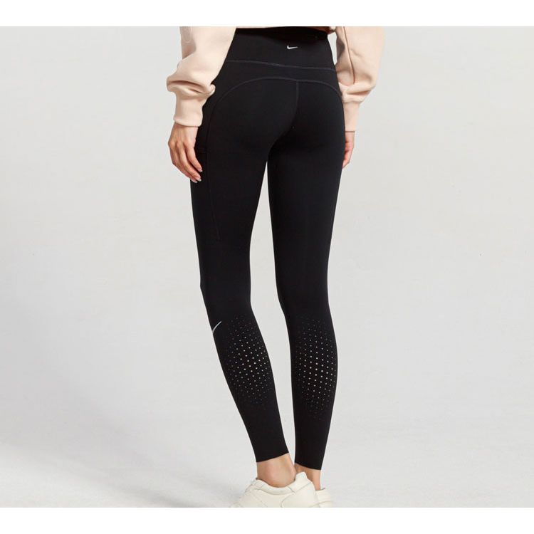 Nike Power Epic Lux Dri-FIT Běžecké legíny Žraločí fitness kalhoty Dámské spodní díly Černé CN8042-010