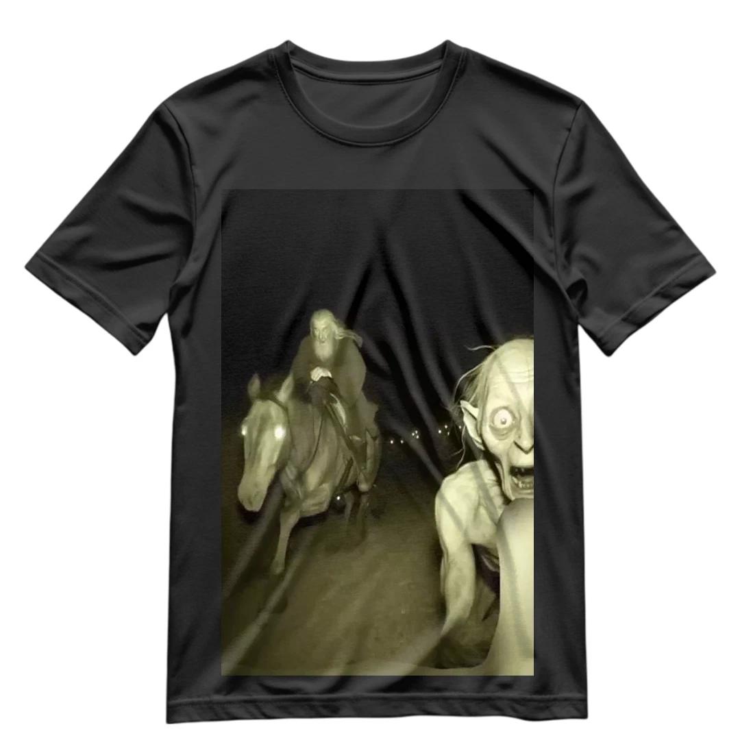 The Lord of The Rings T Shirt Funny Gandalf and Gollum Riding Horses Shirt S-3XL 2XL