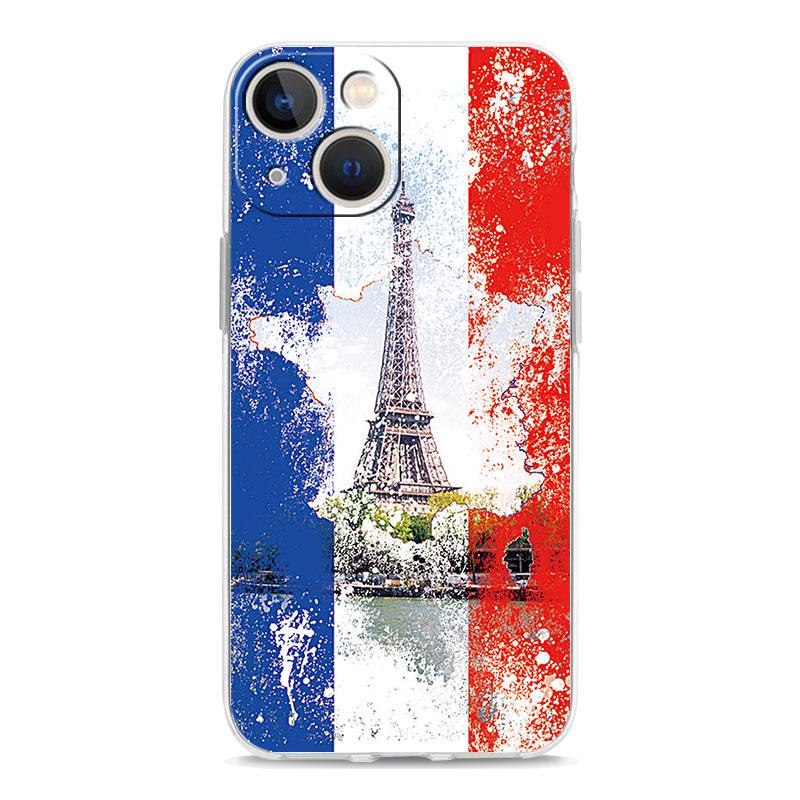Phone Case For iPhone 17 Air Cases iPhone 16 15 12 13 14 Pro Max SE 7 8 Plus iPhone11 Clear Soft Cover France Flag