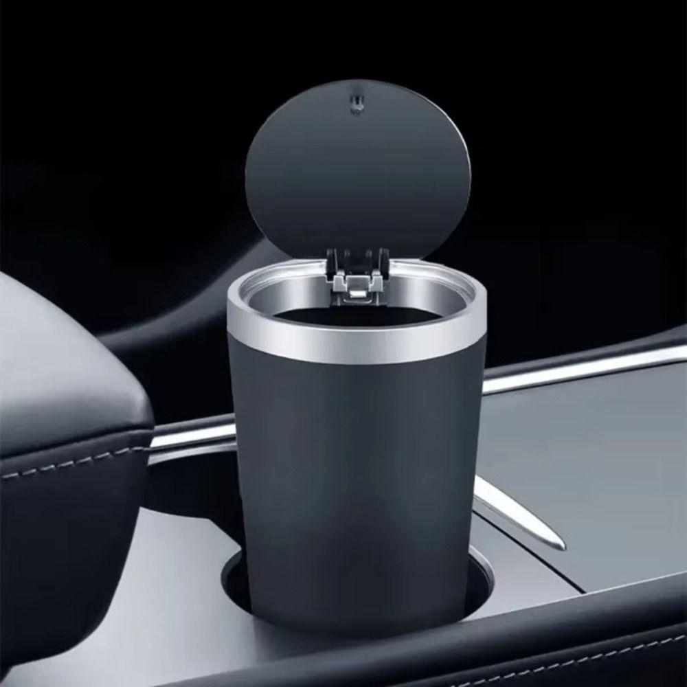 Dustbin Car Garbage Bin Click Open Cover Desktop Trash Can Dust Case Holder Car Trash Can Home