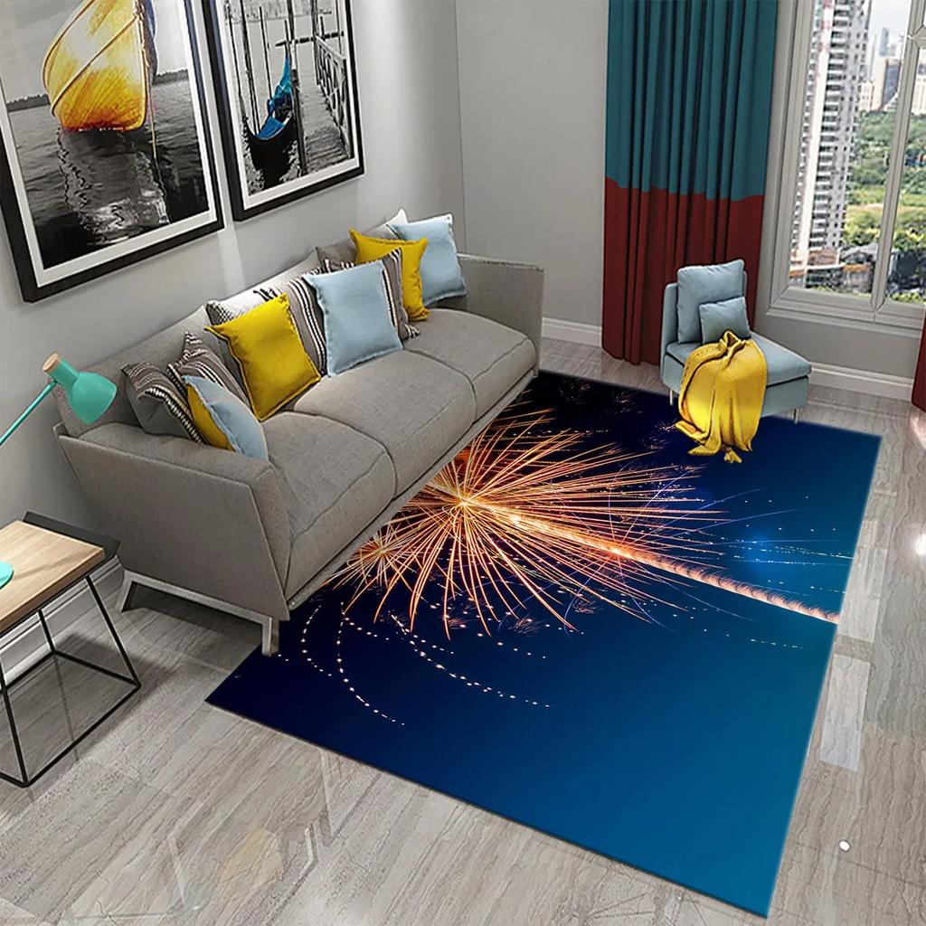 3D Beautiful Art Floor Mat - Creative Holiday Design Area Rug - Indoor Home Decor Living Room Bedroom Kitchen Rug