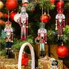 12 Stück Nussknacker Holz Dekoset - Weihnachtsgeschenk, Partydekoration und Heimdeko