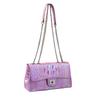 White Crocodile Pattern Women's Bag Big Brand Lock Small Square Bag Fashionable Shoulder Crossbody Bag Chain Bag