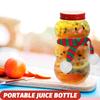 3 Teile/satz Nette Kunststoff Weihnachten Schneemann Form Milch Saft Flaschen Mit Deckel & Kappe Transparent Tasse