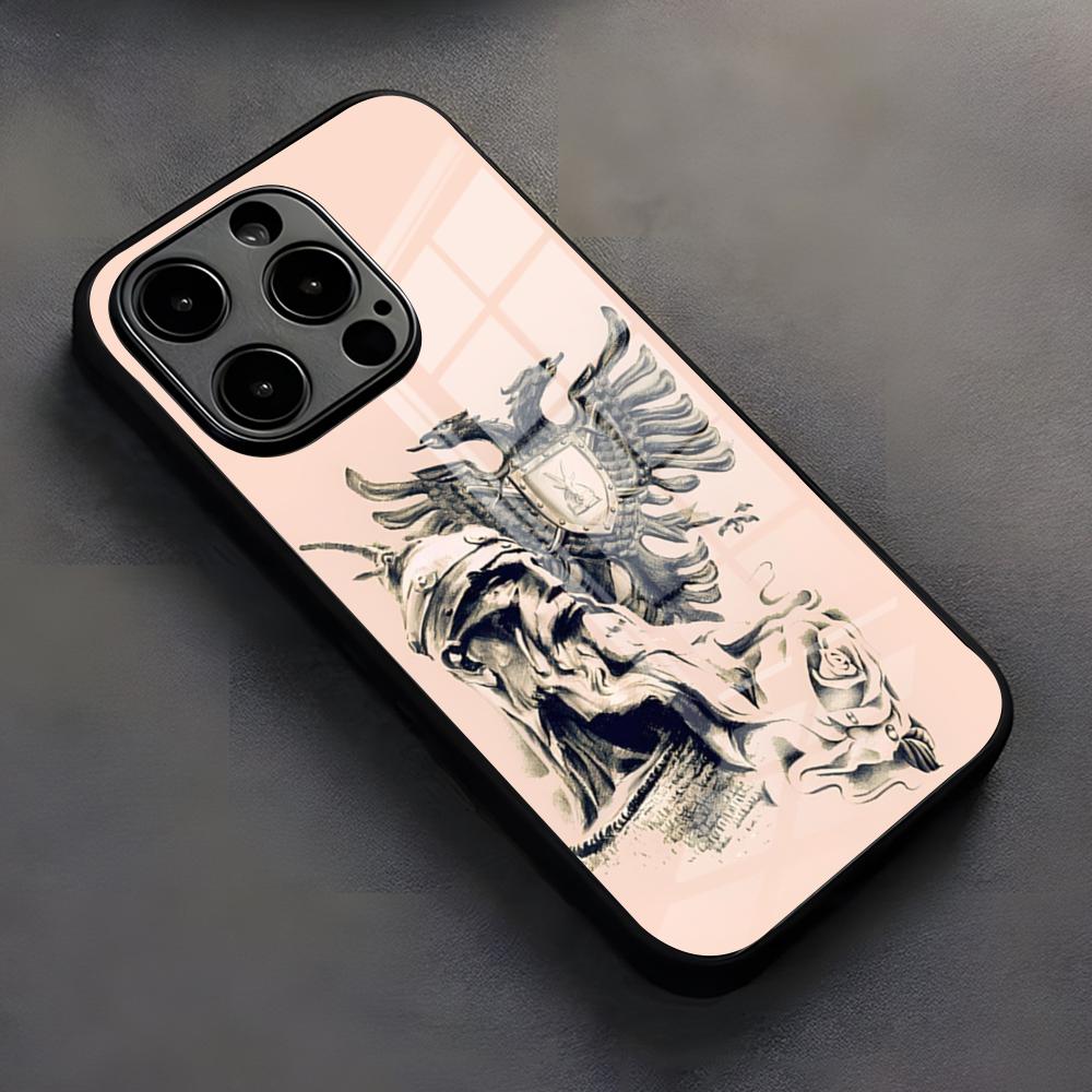 Albanian Skenderbeu Flag Phone Case For IPhone 17 Pro Max 16 15 14 Pro Max 13 11 X Xs Xr 8 7Plus Silicone Cover iPhone 11 Pro