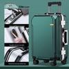 2025 Durable Large-Capacity Leather Travel Suitcase with Silent Wheels, Password Lock, USB Charging, UniSex