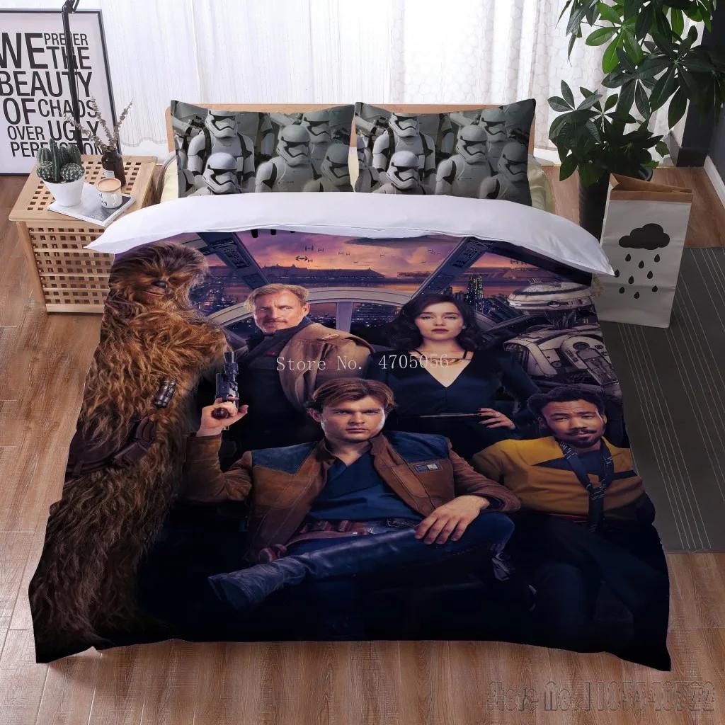 Anime Lyx 3D Stjärnkrigare 3D-printat Barnsängkläder Set Baby Påslakan Set Sängkläder Twin Enkel King Barn Vuxen Gåva