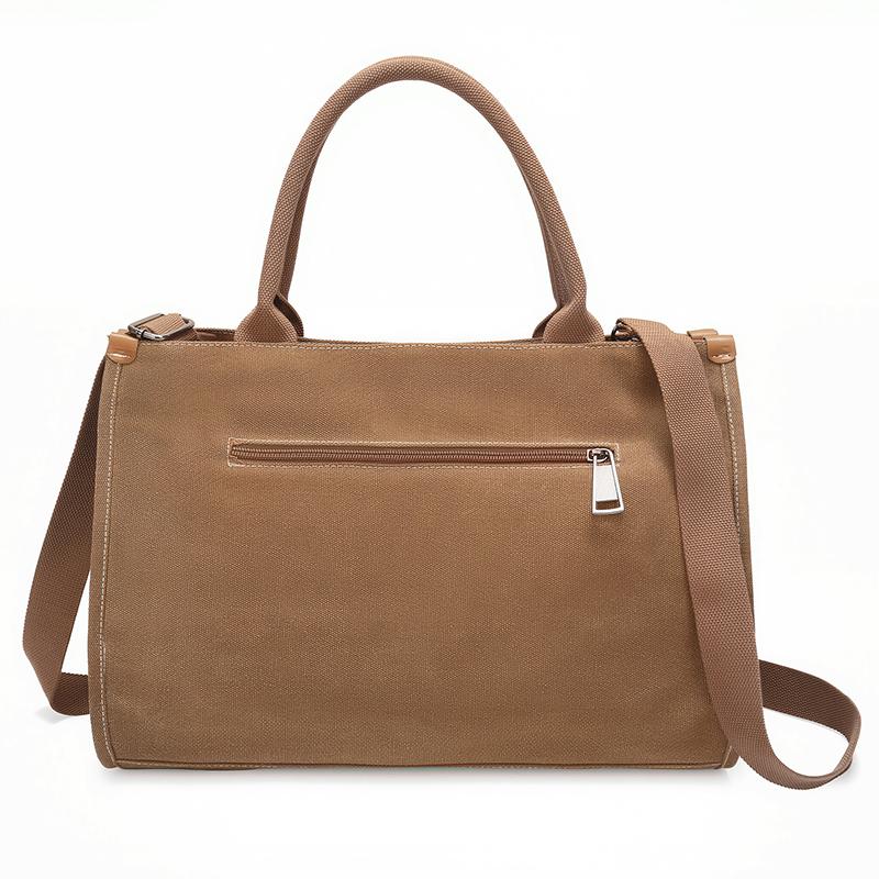Vintage Striped Canvas Bag Women's Crossbody Bag Patchwork Handbag