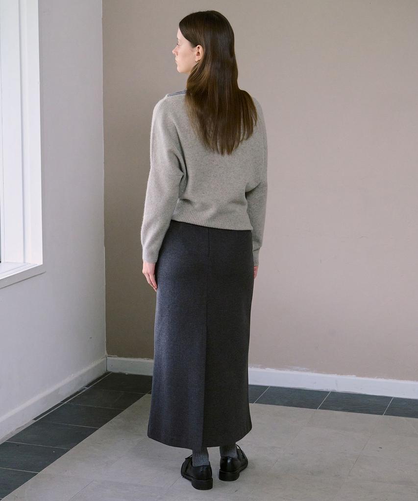 AHWE Cashmere Wool Blend Drop Shoulder Knit_Oatmeal
