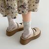White French Round Head Shallow Mouth Platform Single Shoes Women's Summer 2025 New with Skirt Versatile Soft Sole Mary Jane Shoes